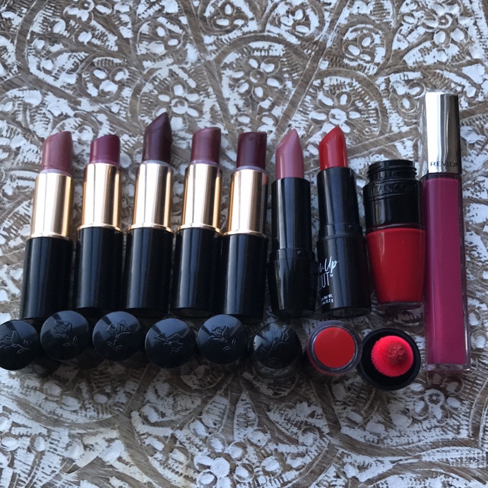 Lancome lipsticks pink nude cream gold shimmer red matte - Picture 13 of 13